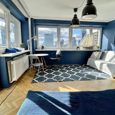 Super Apartament Blue Scisle Centrum Dwie Linie Metra Netflix Wifi 300 Mbs Panorama Miasta Warsaw Ngoại thất bức ảnh