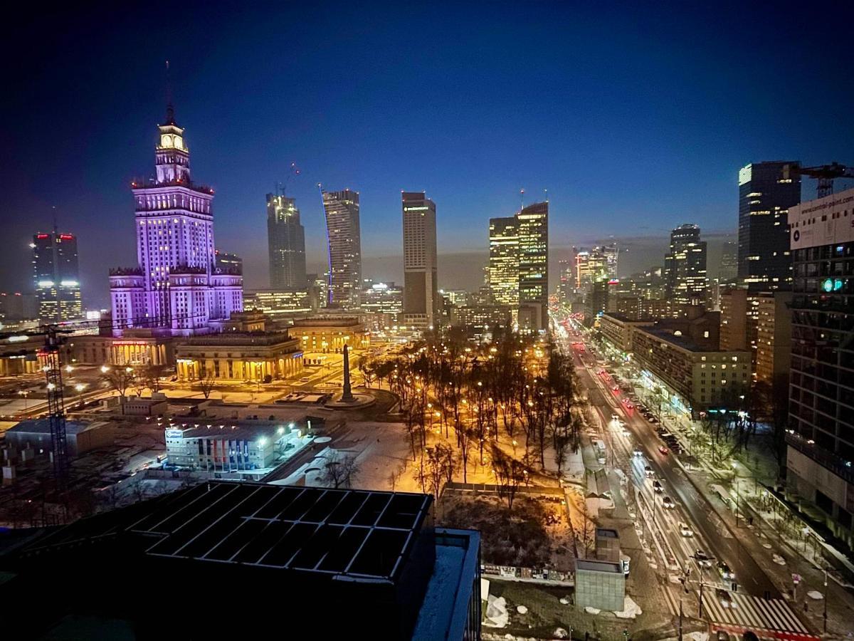 Super Apartament Blue Scisle Centrum Dwie Linie Metra Netflix Wifi 300 Mbs Panorama Miasta Warsaw Ngoại thất bức ảnh
