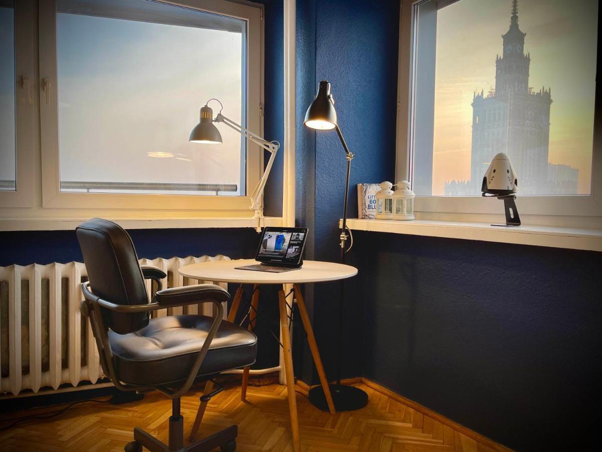 Super Apartament Blue Scisle Centrum Dwie Linie Metra Netflix Wifi 300 Mbs Panorama Miasta Warsaw Ngoại thất bức ảnh