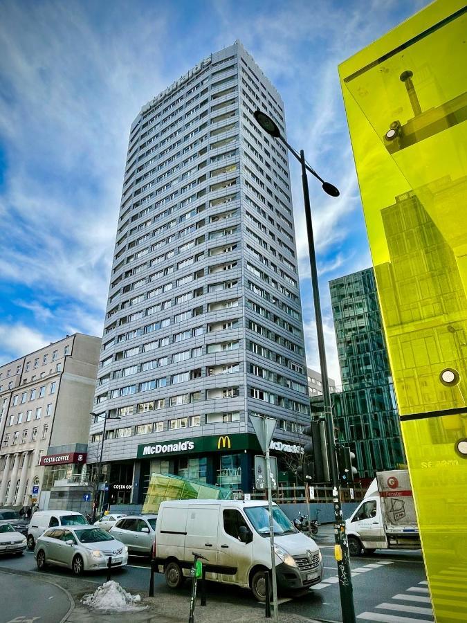Super Apartament Blue Scisle Centrum Dwie Linie Metra Netflix Wifi 300 Mbs Panorama Miasta Warsaw Ngoại thất bức ảnh