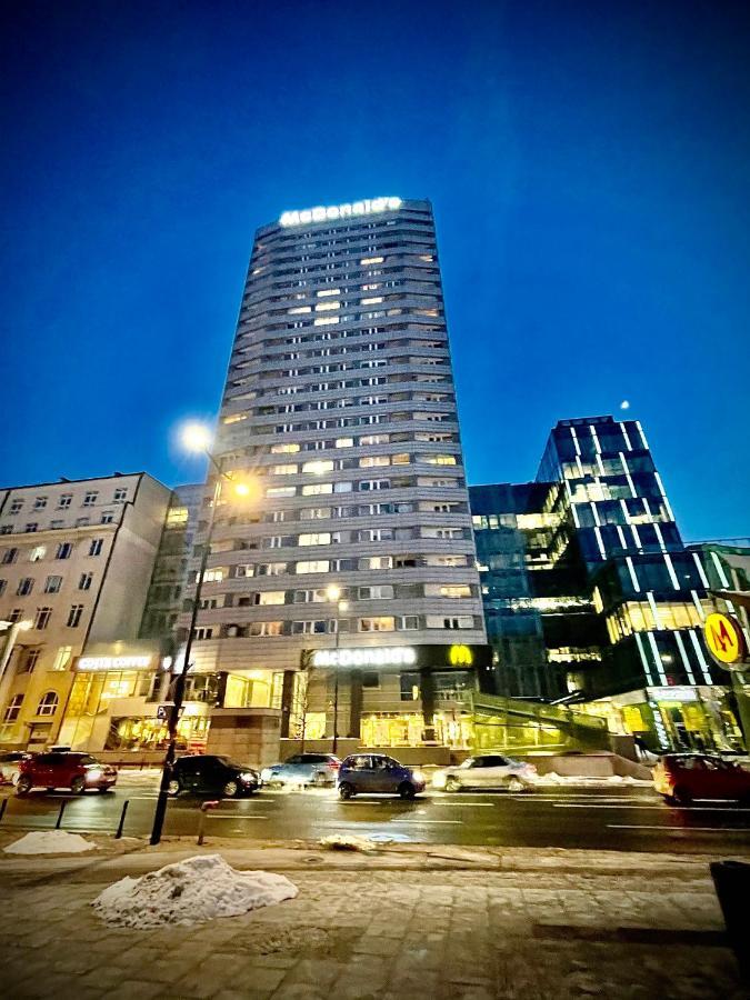 Super Apartament Blue Scisle Centrum Dwie Linie Metra Netflix Wifi 300 Mbs Panorama Miasta Warsaw Ngoại thất bức ảnh