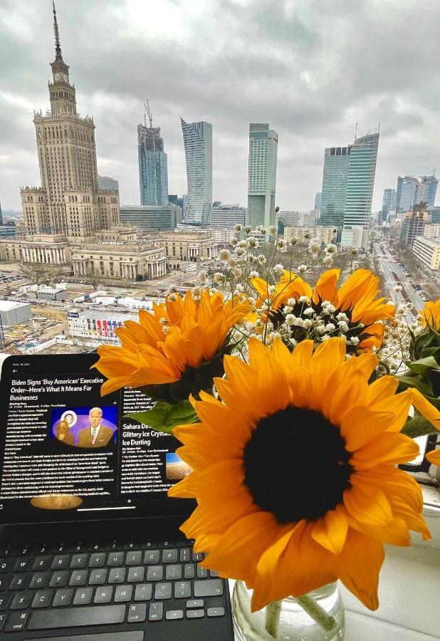 Super Apartament Blue Scisle Centrum Dwie Linie Metra Netflix Wifi 300 Mbs Panorama Miasta Warsaw Ngoại thất bức ảnh