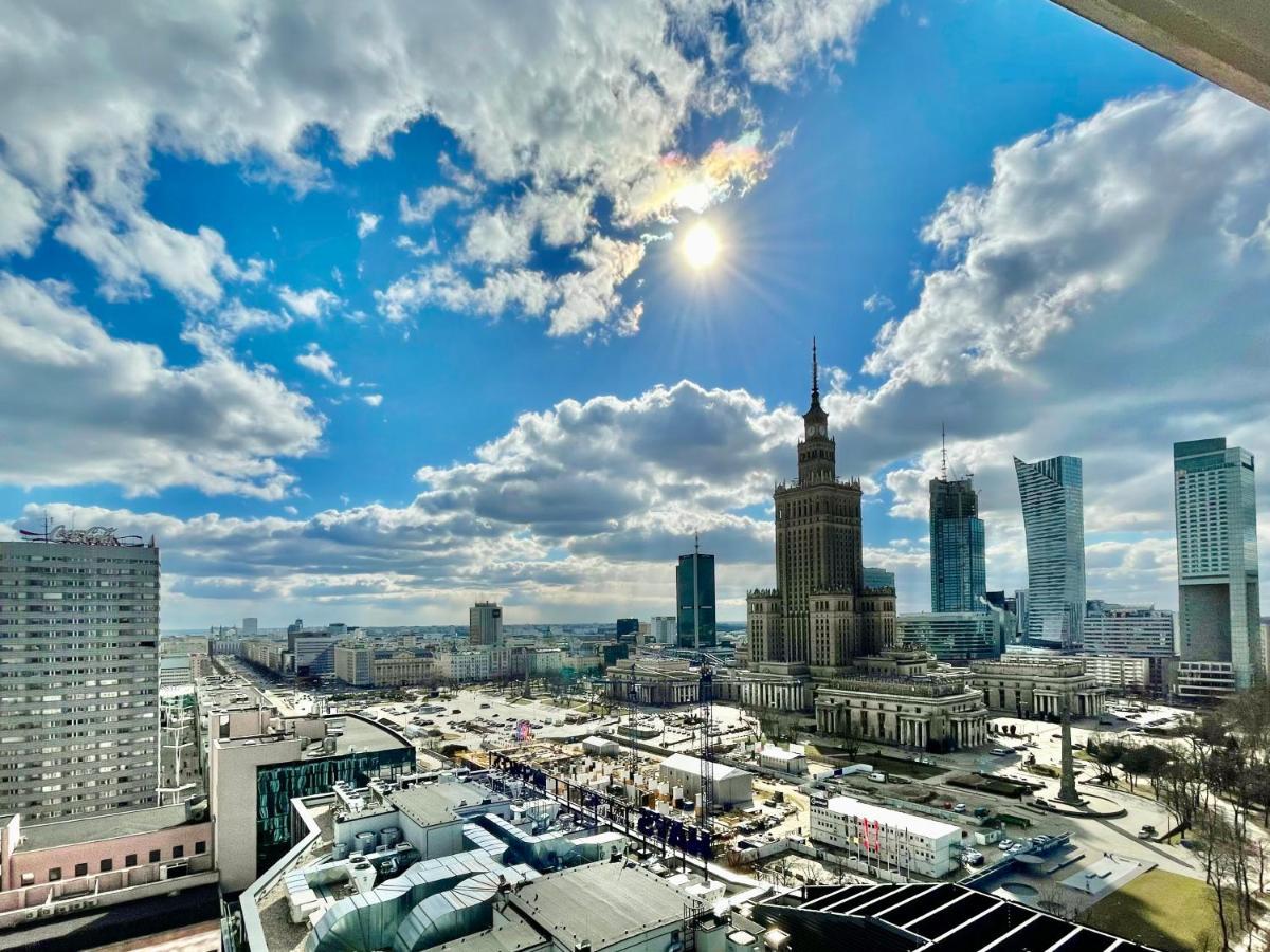 Super Apartament Blue Scisle Centrum Dwie Linie Metra Netflix Wifi 300 Mbs Panorama Miasta Warsaw Ngoại thất bức ảnh