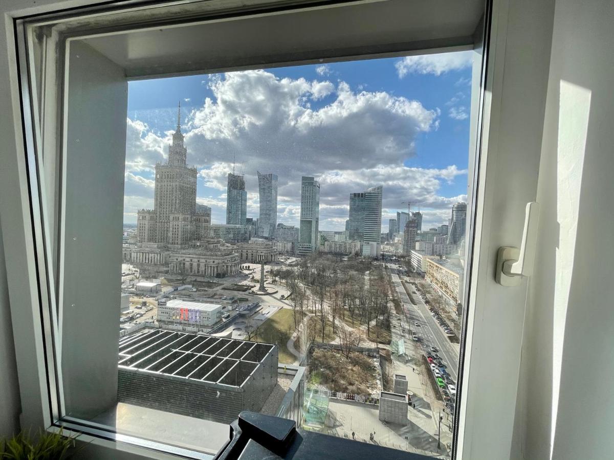 Super Apartament Blue Scisle Centrum Dwie Linie Metra Netflix Wifi 300 Mbs Panorama Miasta Warsaw Ngoại thất bức ảnh